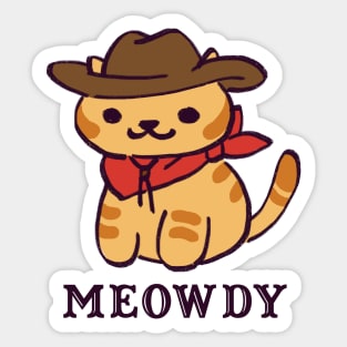 kitty collector billy the kitten / cowboy cat goes meowdy Sticker